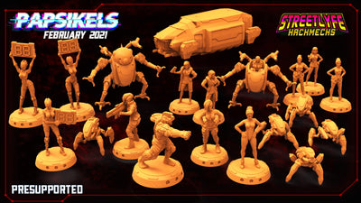 Now available - science fiction / cyberpunk models from Papsikels Miniatures!