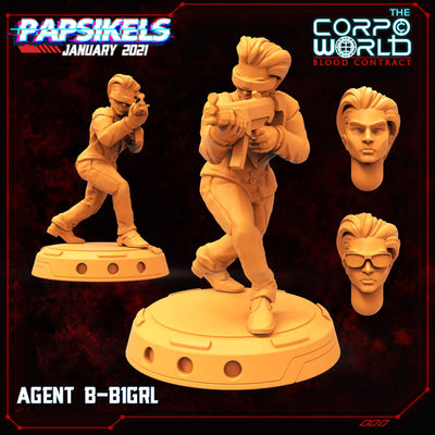 Agent B B1GRL1 by Papsikels Miniatures - Mecha.Net Studios